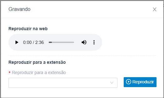 Consulta de gravação de chamada